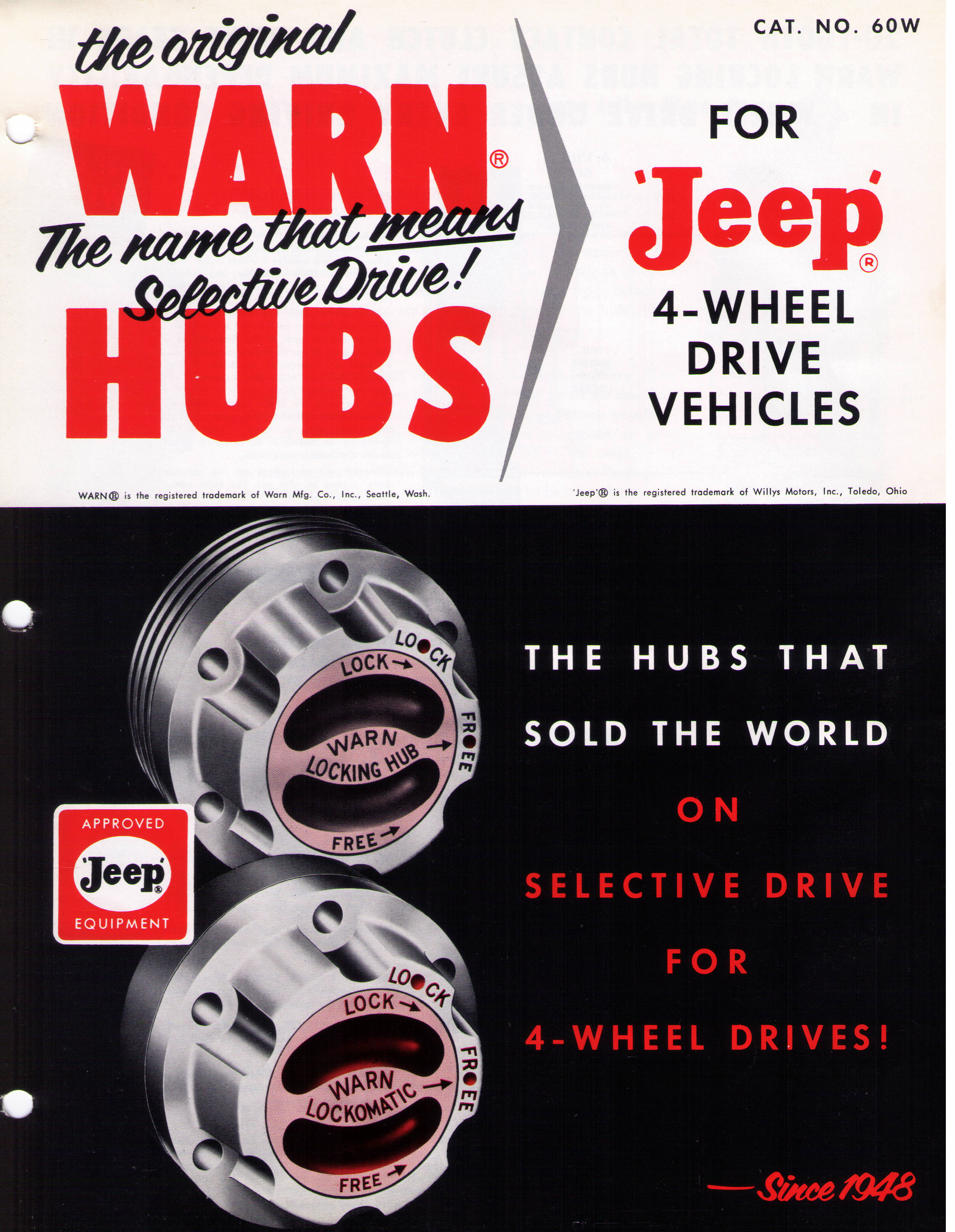 Warn Hubs 1960 Lockomatic Jeep Willys World