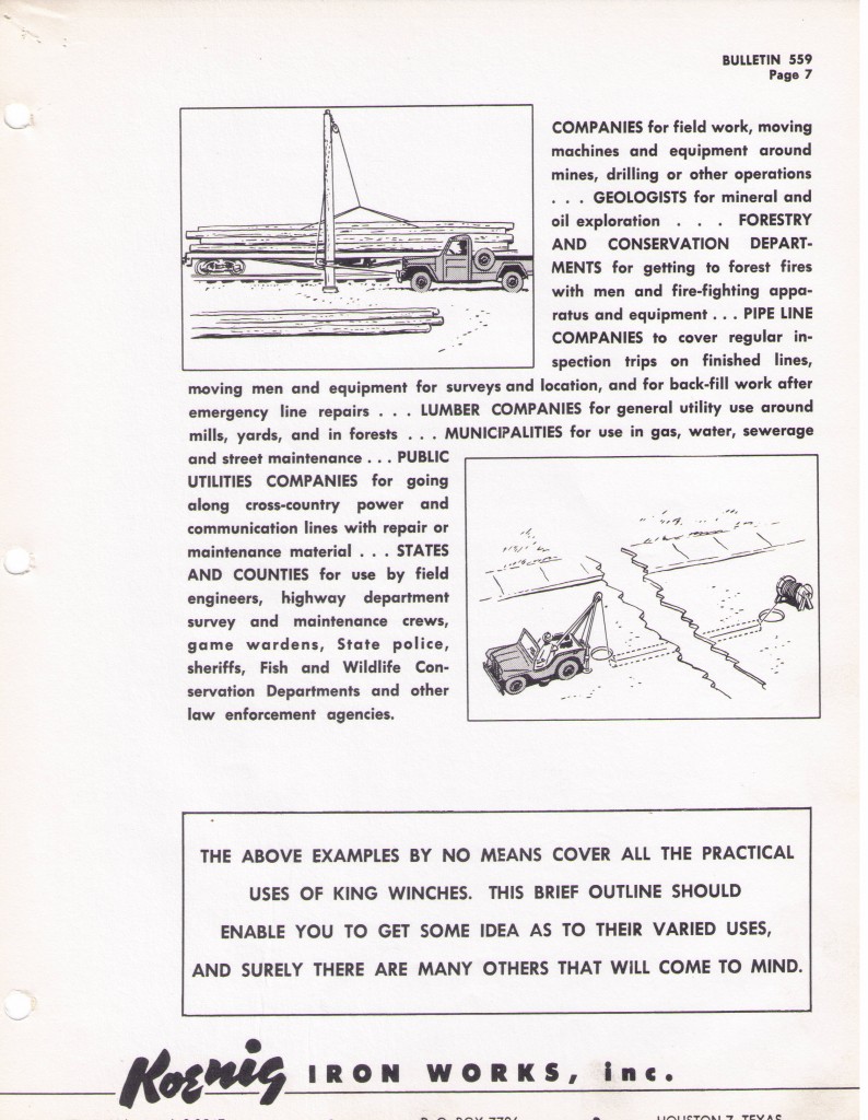 Koenig Uses of King Winches Jeep Willys World